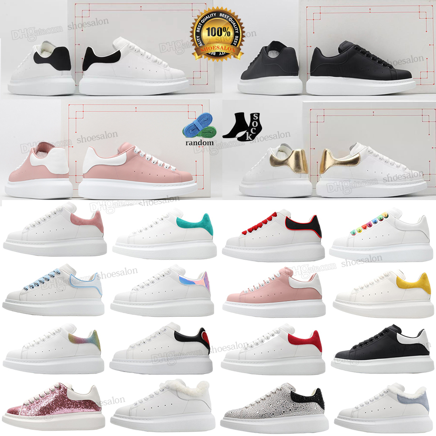 

Designers oversized sneaker Casual Shoes White Black Leather Velvet Espadrilles Trainers Mens Women Flats queen Lace Up Platform alexander mc Sneakers mcqueen