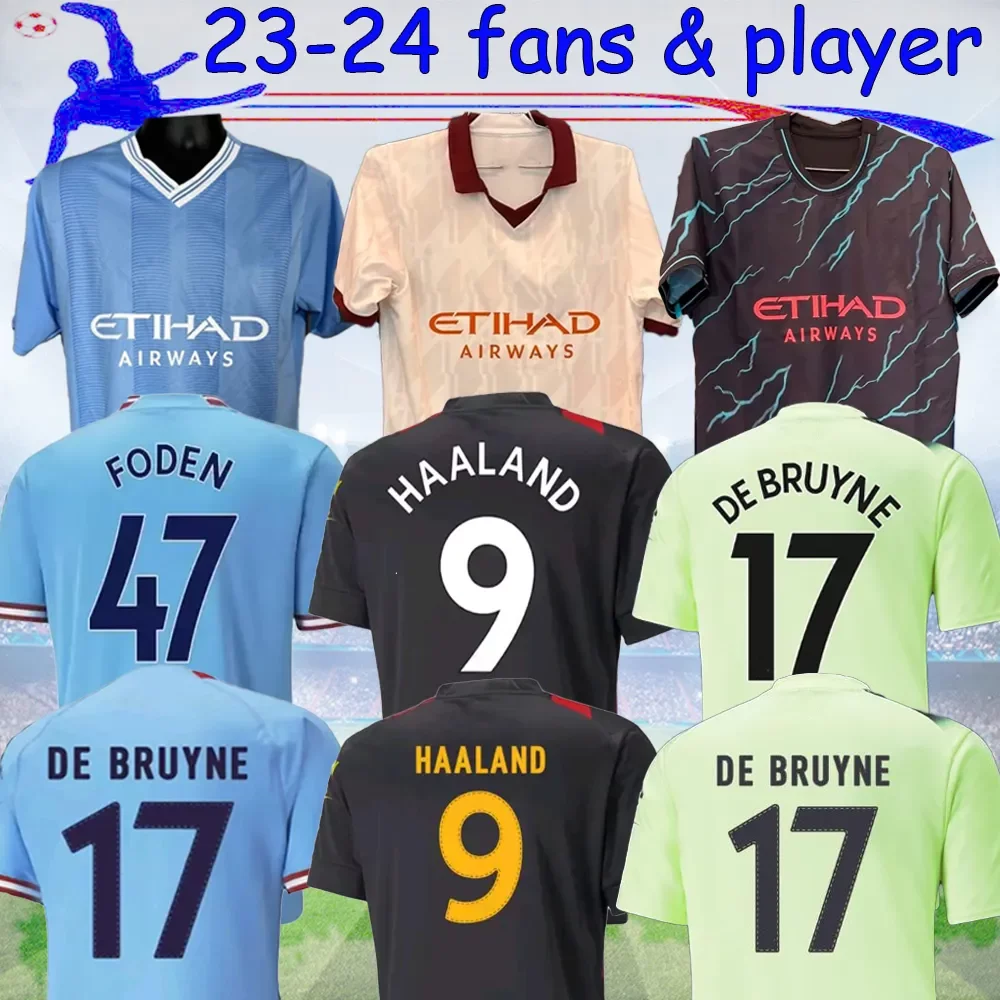 

22 23 24 third HAALAND ManS soccer jerseys STERLING aldult kids kit 2023 3RD City GREALISH DE BRUYNE RUBEN GESUS BERNARDO MAHREZ FODEN player football shirt 16-4XL CCT, 23-24 home player