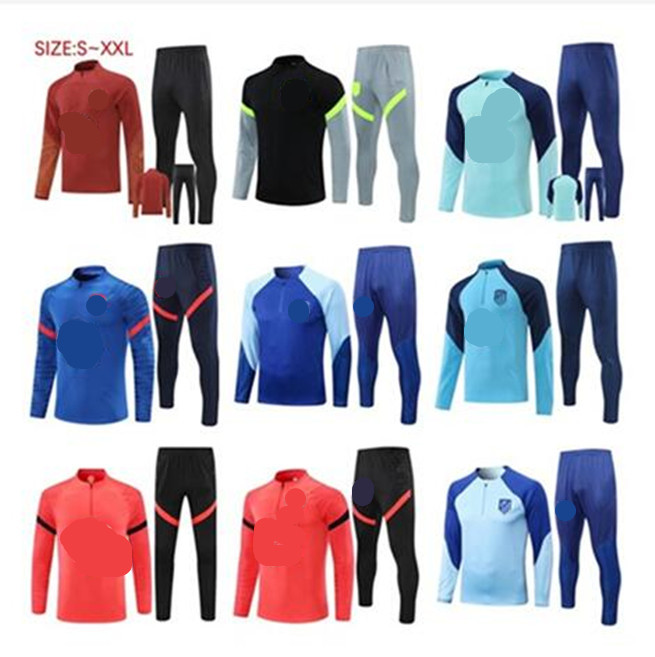 

22/23/24 Atletico MadridS SUAREZ chandal futbol soccer Training suit survetement 2022 2023 JOAO FELIX M. LLORENTE Correa camiseta DE FOOT tracksuit men kids kit sets 99, Wine red