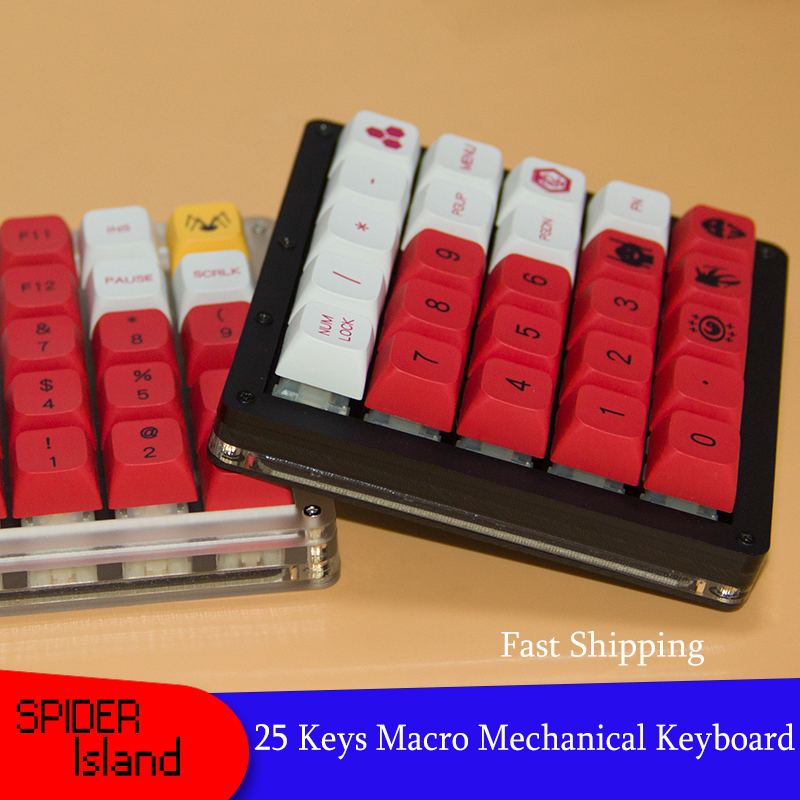 25Keys Macro Keyboard Kit Programming QMK VIA Keypad RGB Backlight Hot Swap Mechanical Keyboard Setting gateron no keycap-image-849924442