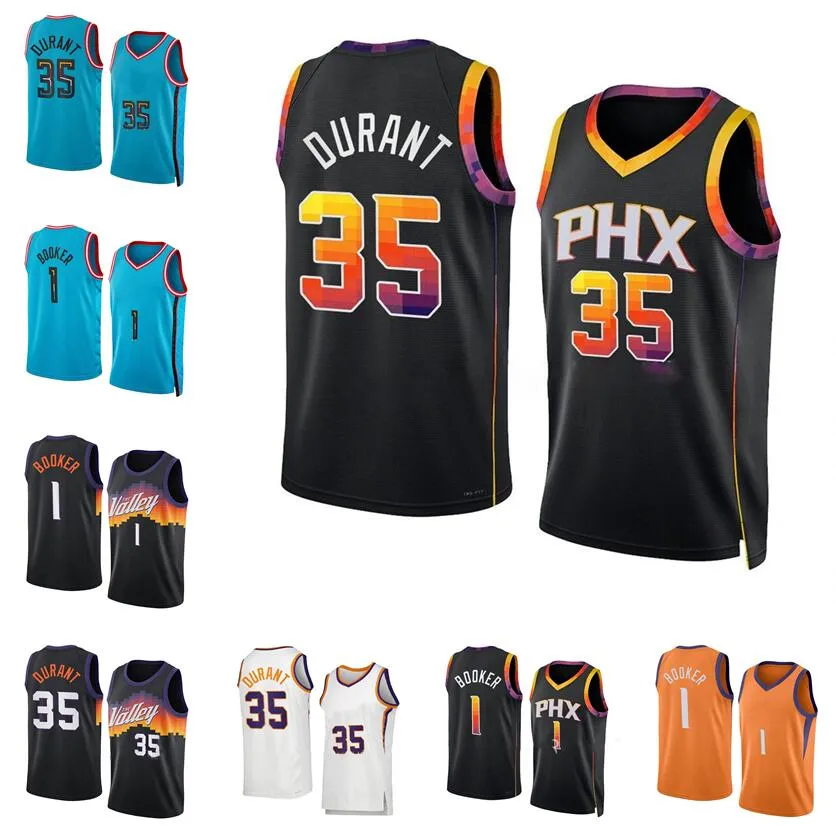 

CUSTOM Devon Booker Basketball jerseys Kevin Durant 2022-23 season black blue white Men Women Youth city jersey S-XXL 1 35, With logo