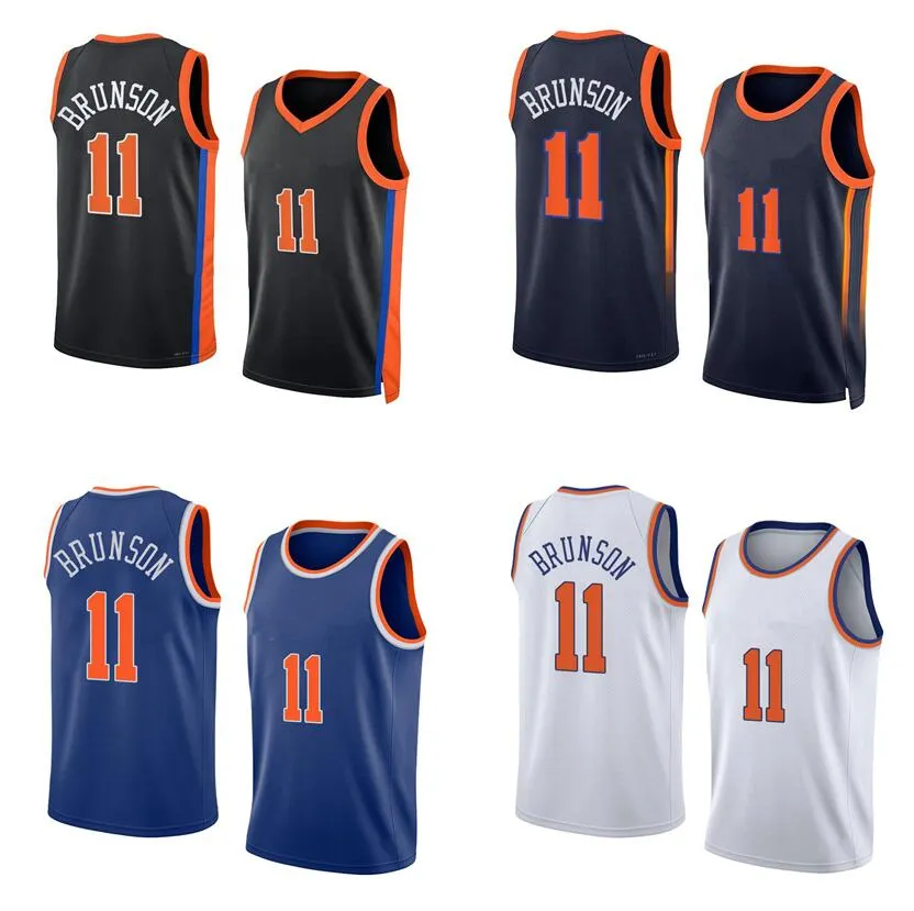 

CUSTOM Basketball Jerseys Jalen Brunson 2022-23 season white black city Men Women Youth S-XXL jersey, With logo