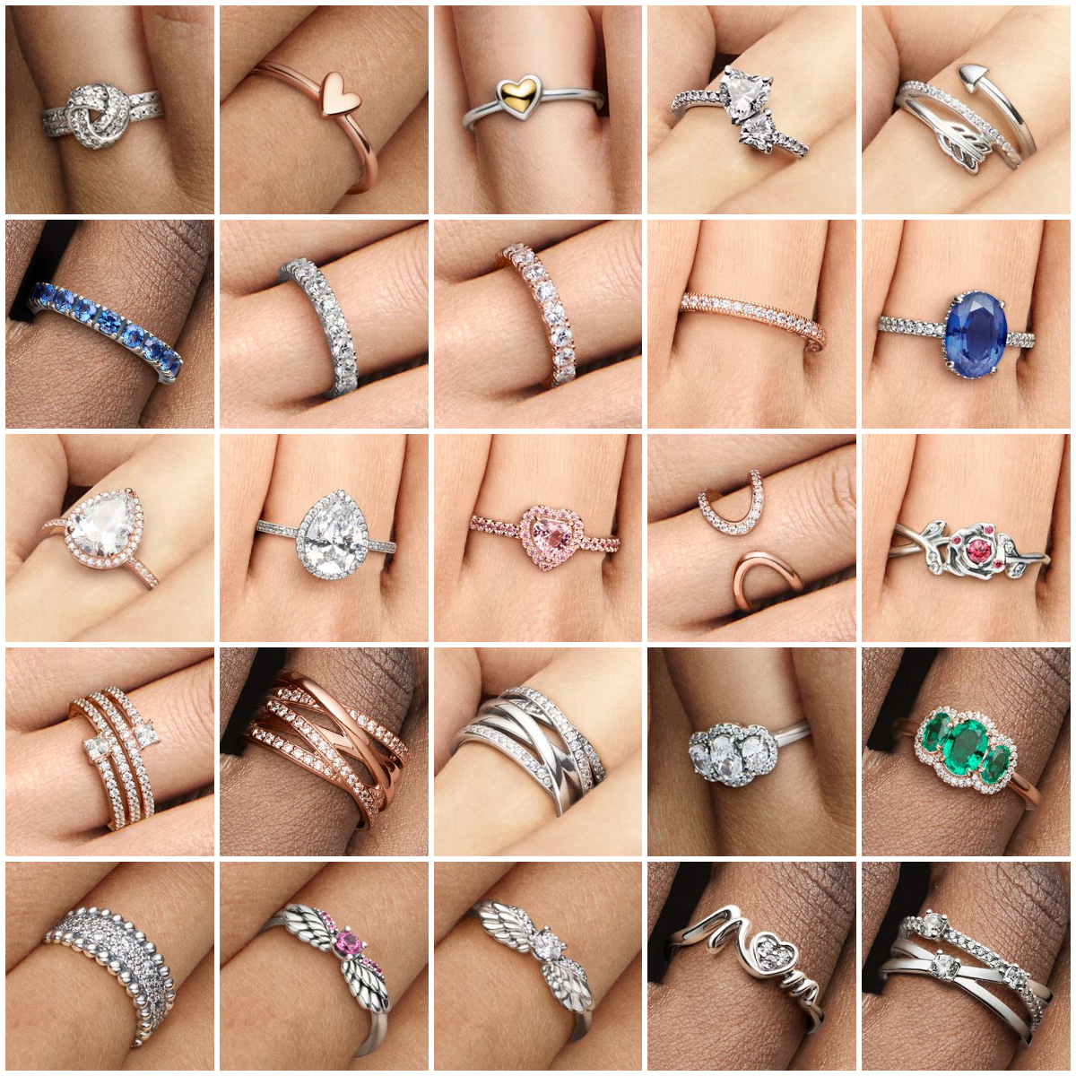 

2023 New Popular 925 Sterling Silver and Elegant Rhinestones Suitable for Pandora Ring DIY Jewelry Fashion Accessories