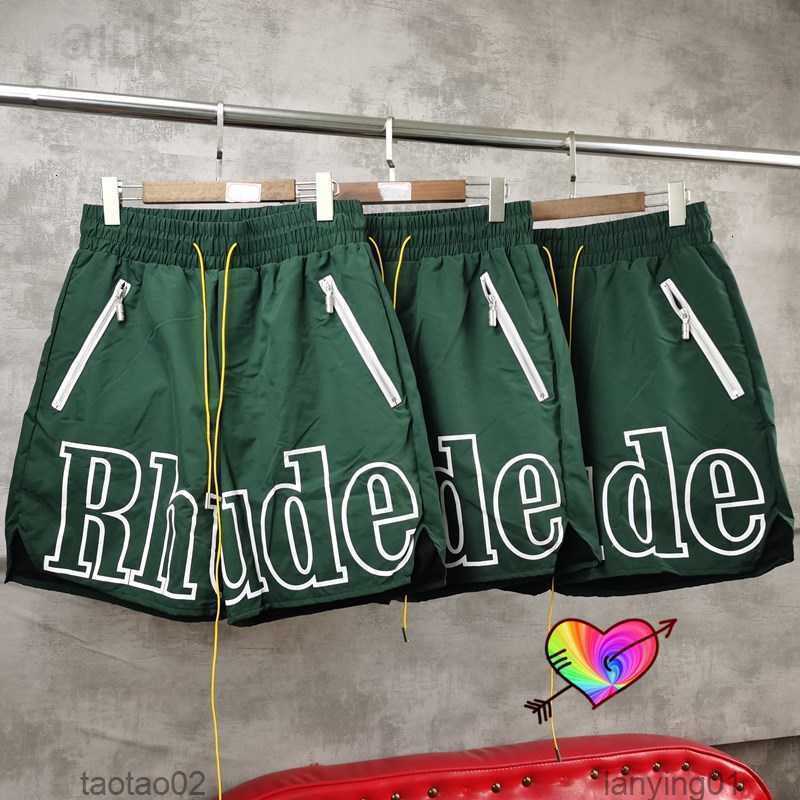 

Green Rhude Board Shorts Men Eu Size Inside Tag Mesh Multiple Pockets Breeches4u7u