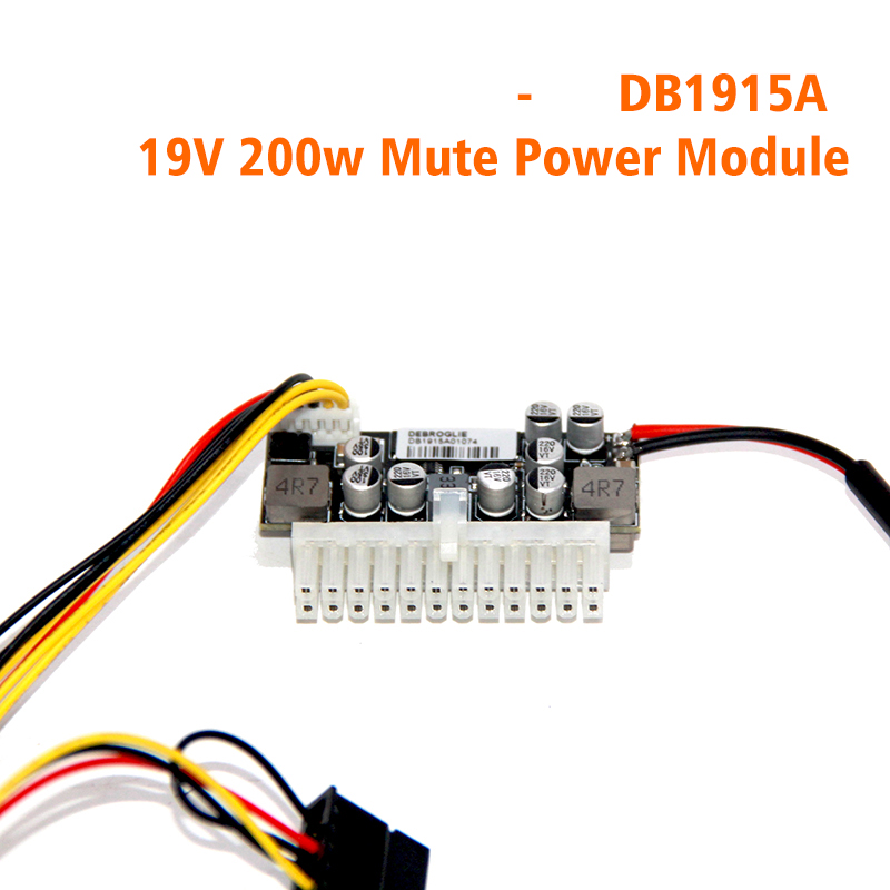 DEBROGLIE 200W 16-24V input DC ATX PSU 19V Pico ATX Switch Pico DC-DC PSU 24pin ITX DC to ATX PC Power Supply For Computer-image-850145756