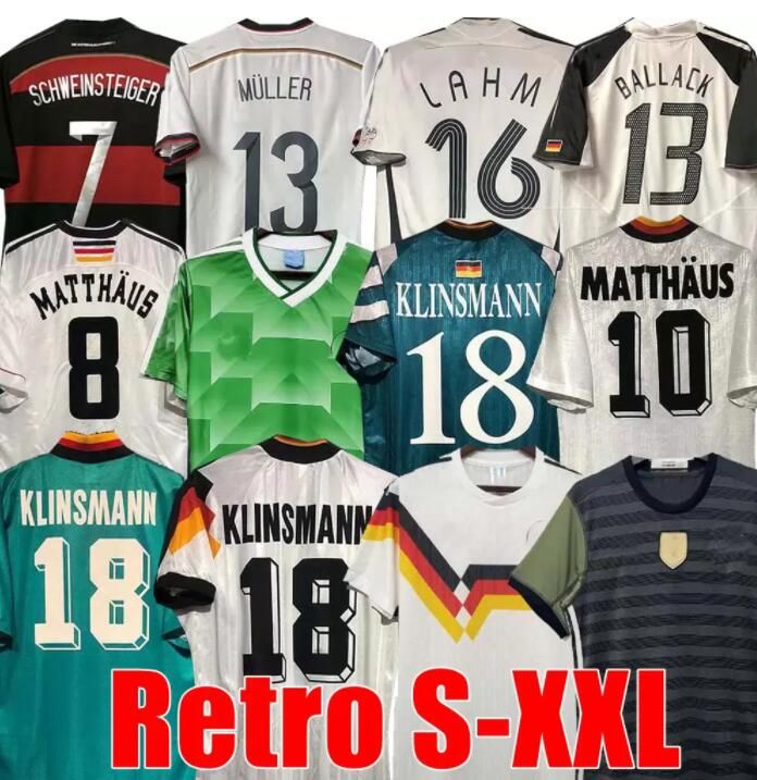 

World cup 1990 1998 1988 1996 Soccer Jersey GermanyS Retro Littbarski BALLACK KLINSMANN 2006 2014 shirts KALKBRENNER 1996 2004 Matthaus Hassler Bierhoff KLOSE, 1994 away