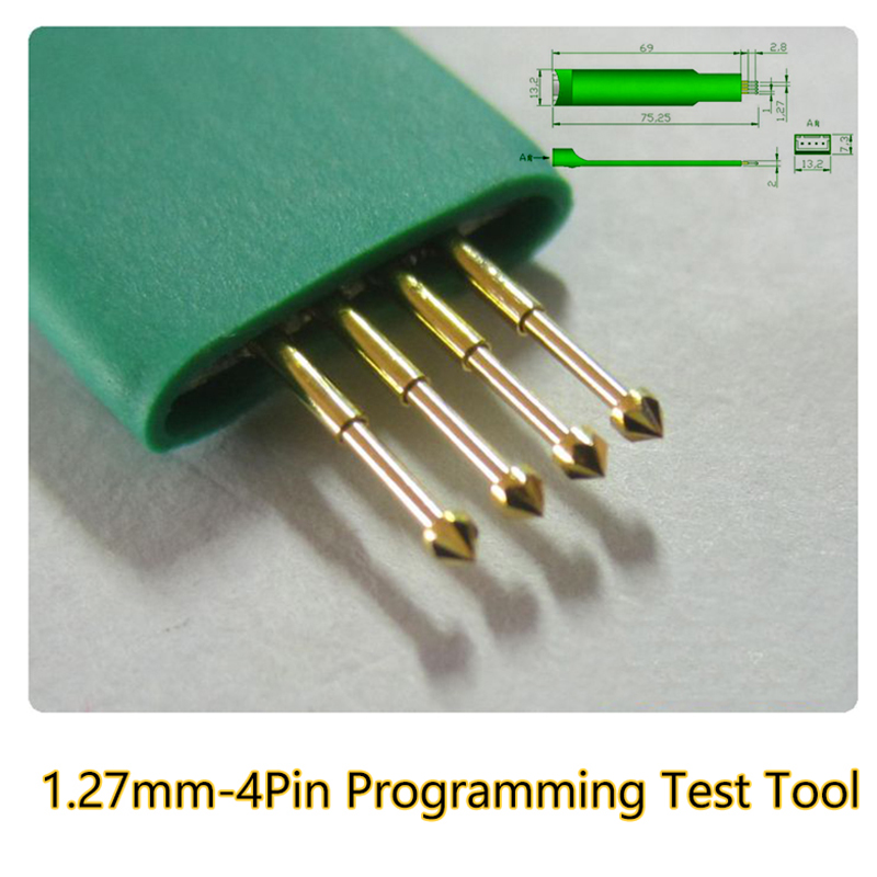 PCB Test Fixture Tool Test Probe Pogo Pin Pitch 4Pin 1.27mm Test Programming Download Fixture Hand JTAG held tool-image-850145896