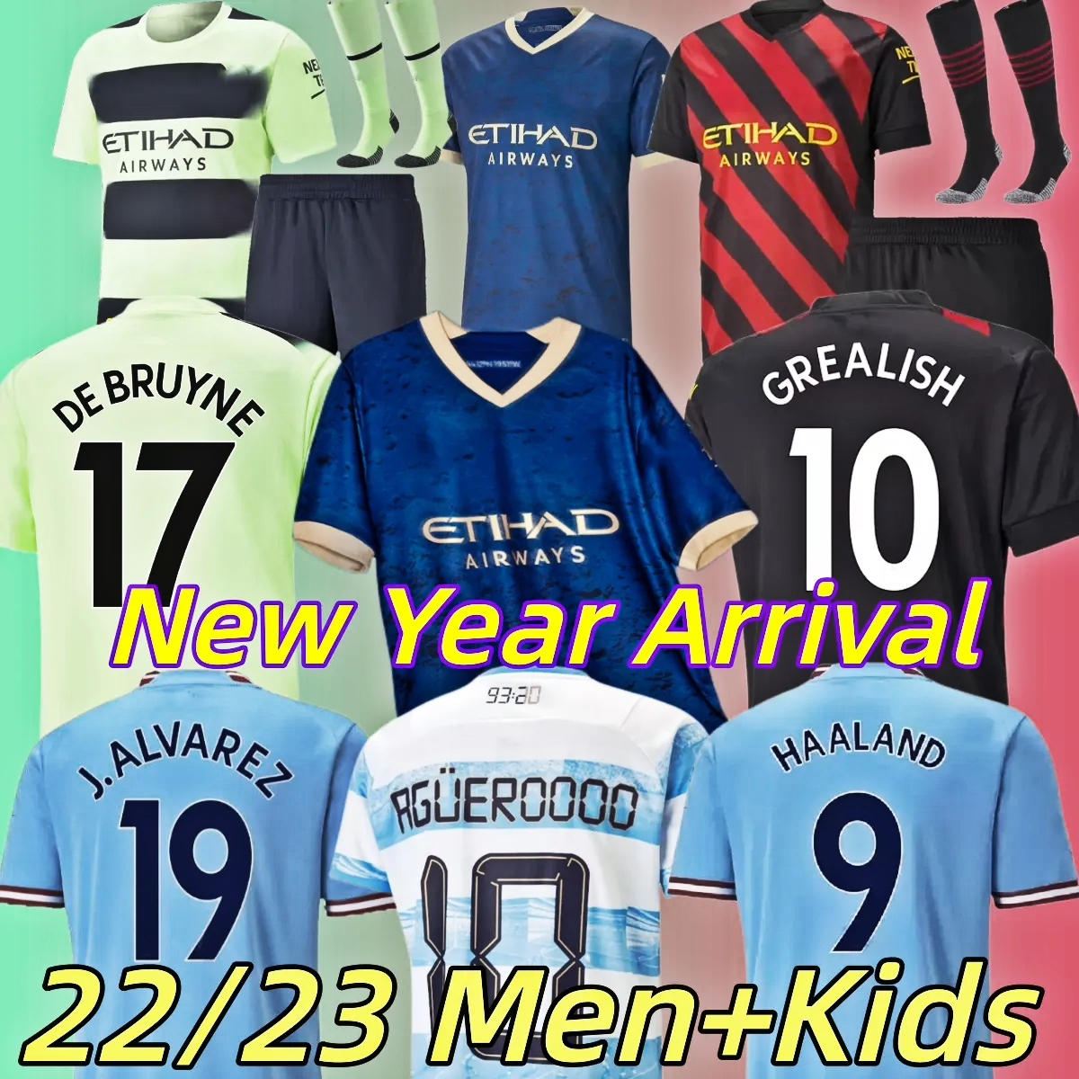 

23 NEW YEAR HAALAND Chinese SOCCER JERSEYS ALVAREZ 2022 2023 GREALISH FODEN MANs Cities football shirt DE BRUYNE GOMEZ BERNARDO MAHREZ RODRIGO, 22 23 home kids