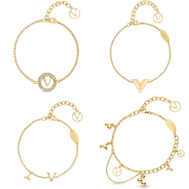 

Never fade Chain Bracelets Designers 18k Gold Plated Luxury Brand Letters Circle Fashion Women Love Stainless Steel Copper Bracelet Wedding Party Jewellery Gift
