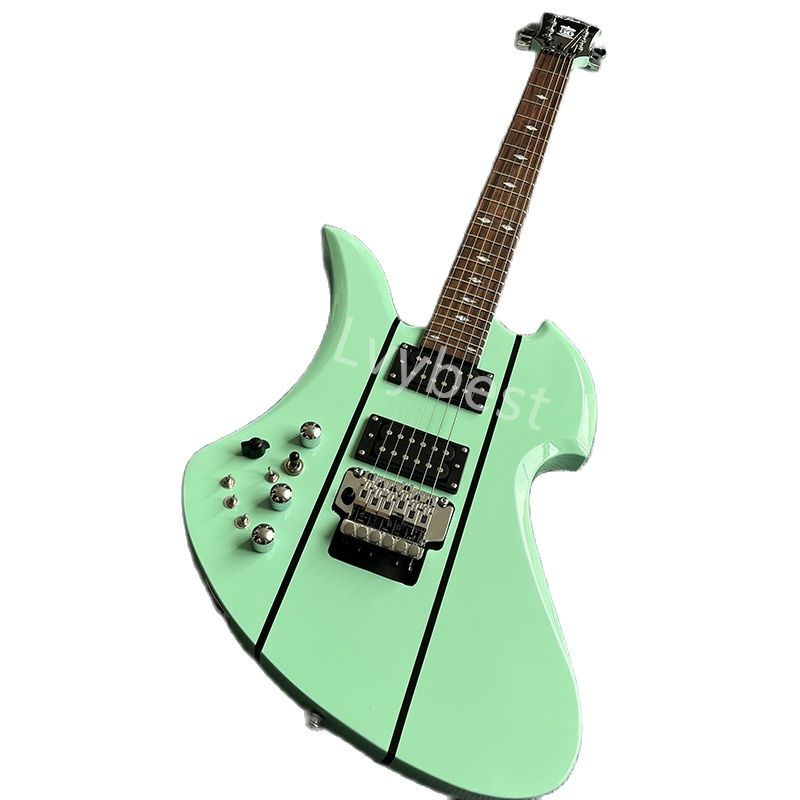 

New BC Rich Left Hand Green Electric Guitar with Double Shake Tremolo Bridge