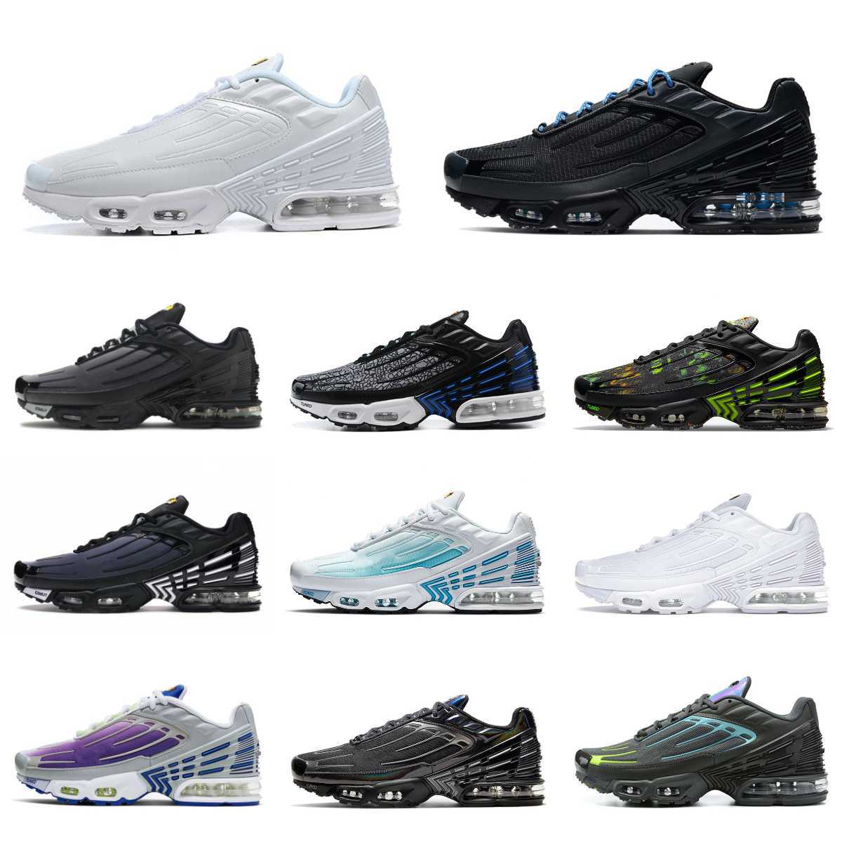 

Discount Tn Plus 3 Tuned Men Sports Shoes III 3s Deep Parachute Ghost Green Triple Black Leather Laser Blue White Aquamarine Obsidian Hyper Violet Trainer Sneakers, Please contact us