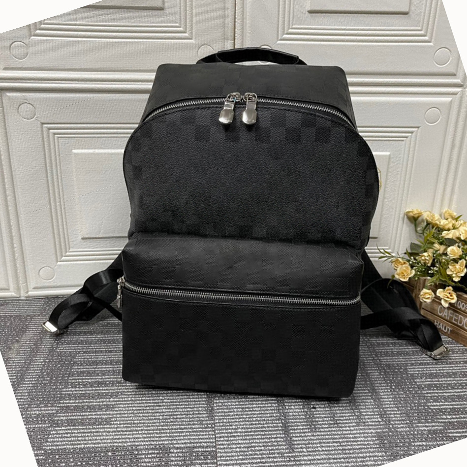 

Designer men's backpack leather plaid canvas print messenger bag business shoulder bag stylish waterproof laptop backpack stylish work backpack