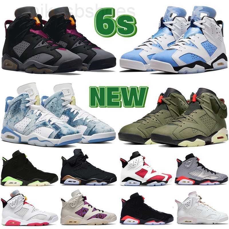 

Newest Washed Denim 6 6s mens basketball shoes Sneaker University Blue Bordeaux electric green cactus DMP Infrared White Barely Rose hare, 21 40-47 oreo