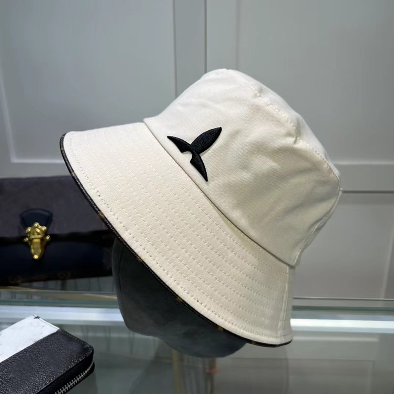 2023 New Female Fashion bucket hats L Letter Double sided Fisherman's Hat Outdoor Travel Sun Sunshade Sun Hat Basin Hat Male-image-849961112