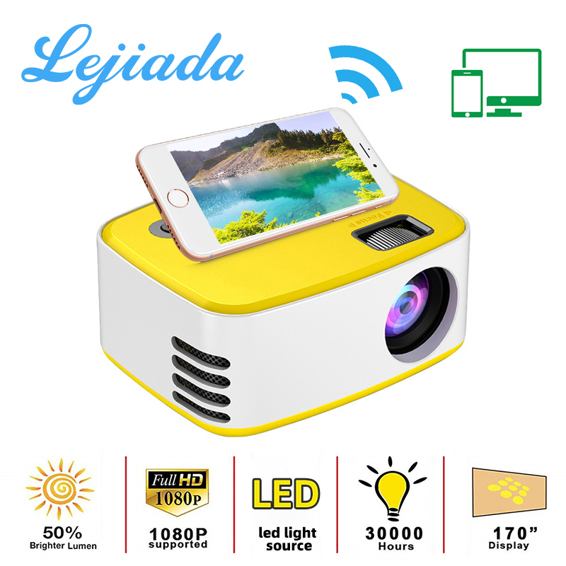 

LEJIADA T20 Built-in Same-screen Version Of The Mini Portable Storage Bag USB LED Home Photo Media Video Payer Cinema Projector