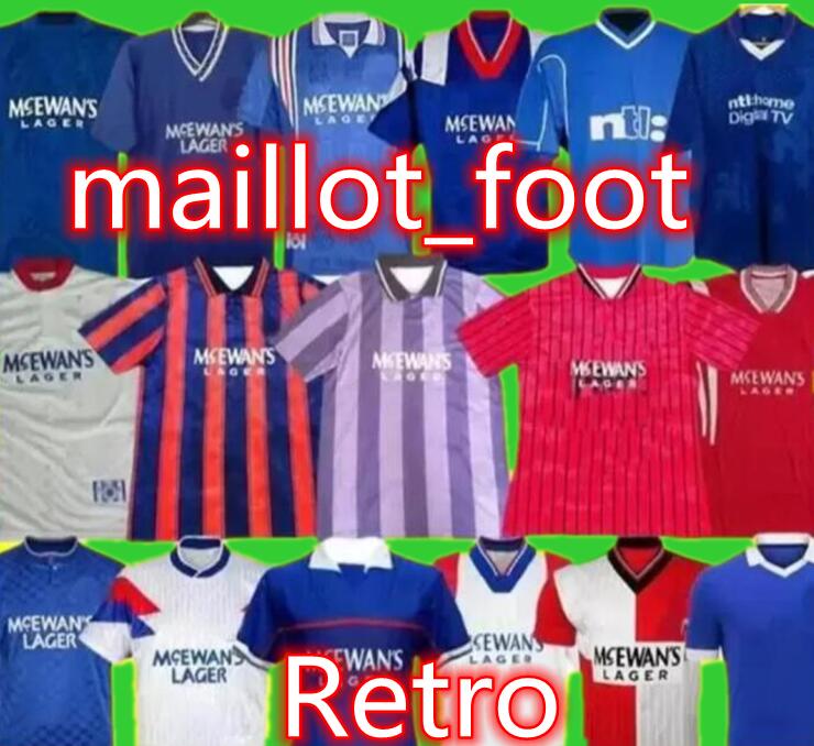 

Glasgow Rangers fc Retro soccer jerseys 97 99 01 08 93 94 95 96 87 90 92 20 21 GERRARD GASCOIGNE LAUDRUP MCCOIST football Uniforms AA, Fg2595 1997 1999 home