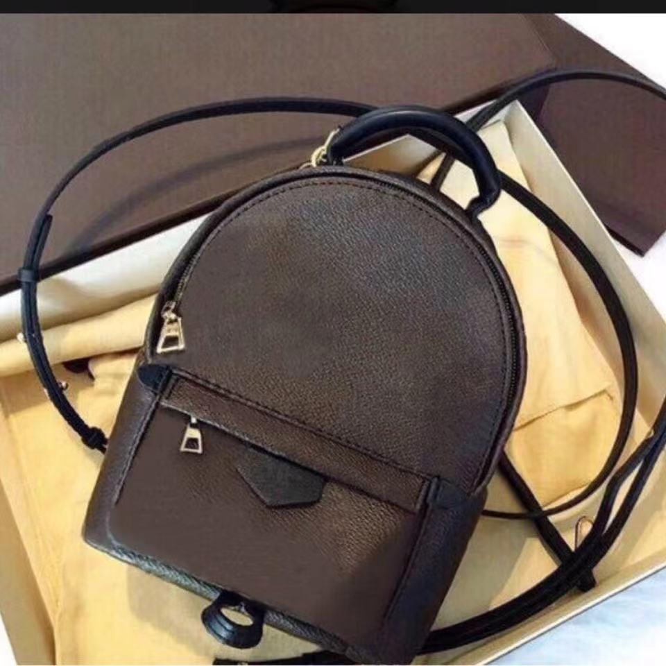 

New 2023 PU Leather Backpack Bag Womens Backpacks Designer Backpacks Bags Fashion Casual Women Small Shoulder Back pack Style, Brown grid