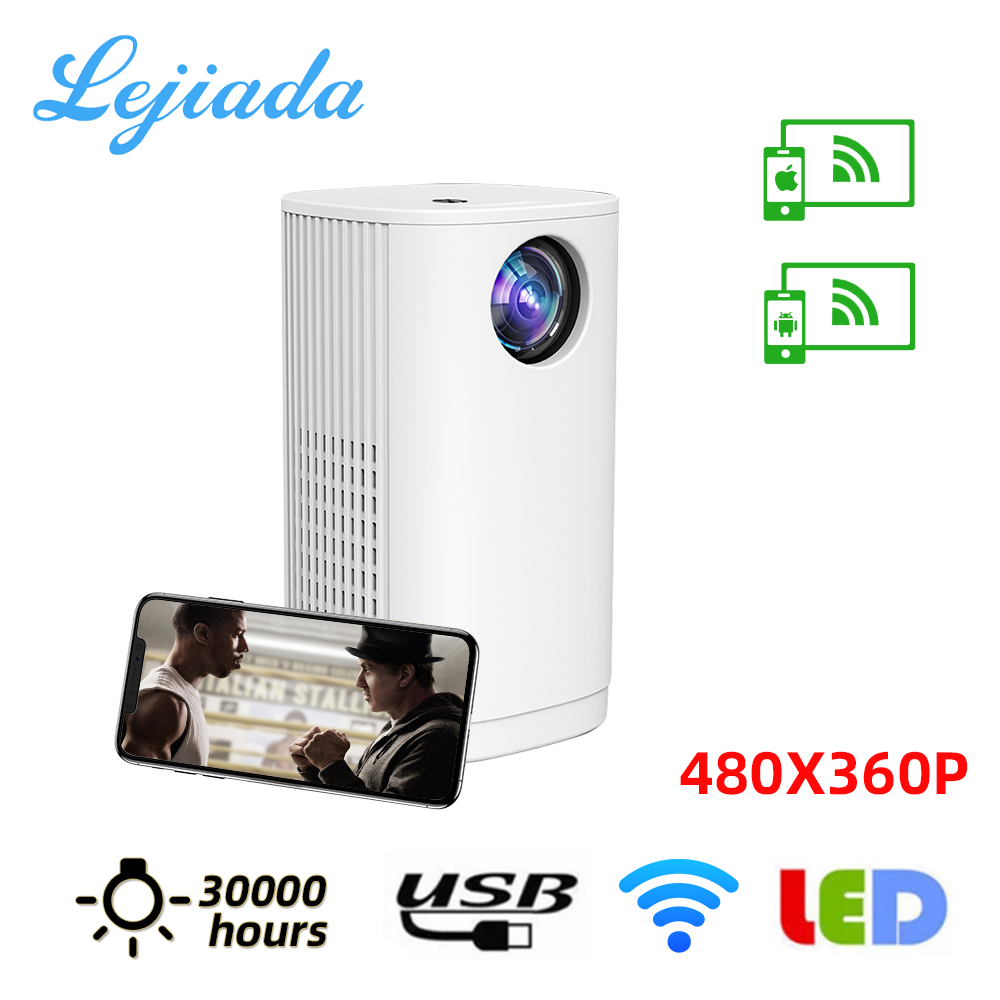 

LEJIADA New T1 Mini Projector Multi-screen Version Can Be Connected To Mobile Phone 480x360 Pixel Support 1080P Video Playback