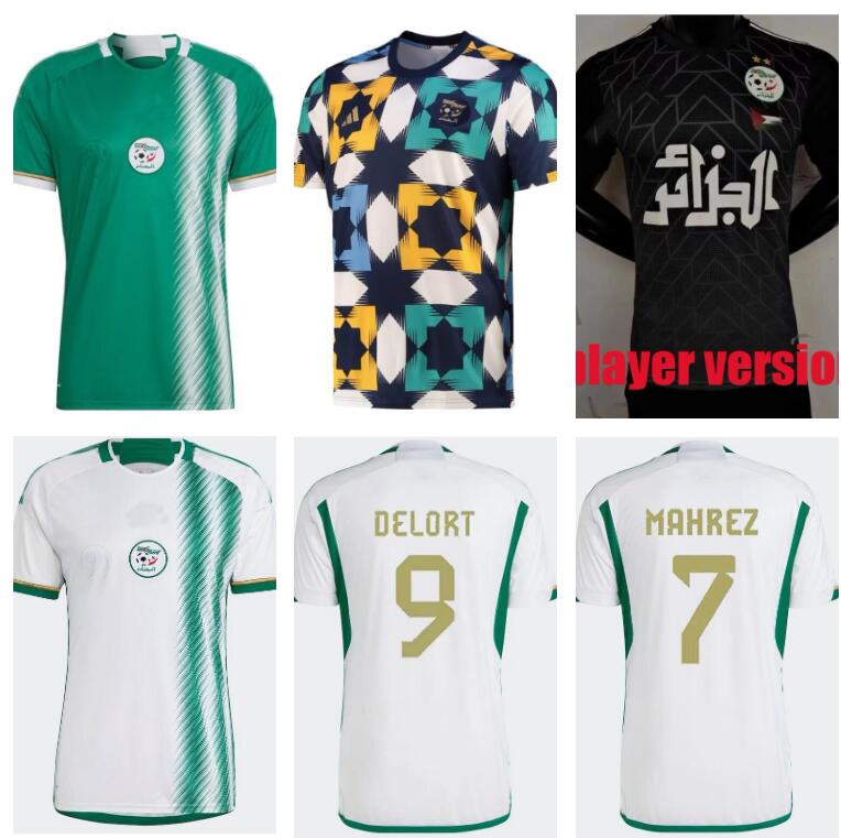 

22 23 Algerie soccer jerseys 2022 Fans Player version MAHREZ BRAHIMI BENNACER Algeria special jersey men kids maillot de football shirts training uniforms top