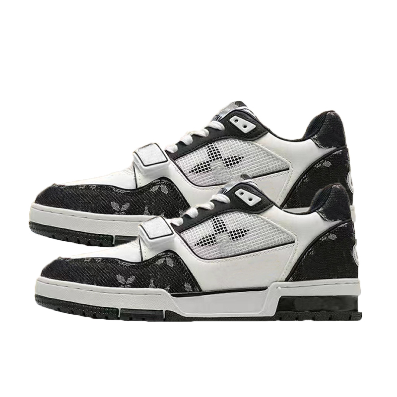 

Designer sneaker running shoes Small grass pattern Casual Shoes Calfskin Leather Abloh White Green Red Blue Letter Overlays Platform Low Sneakers, 14