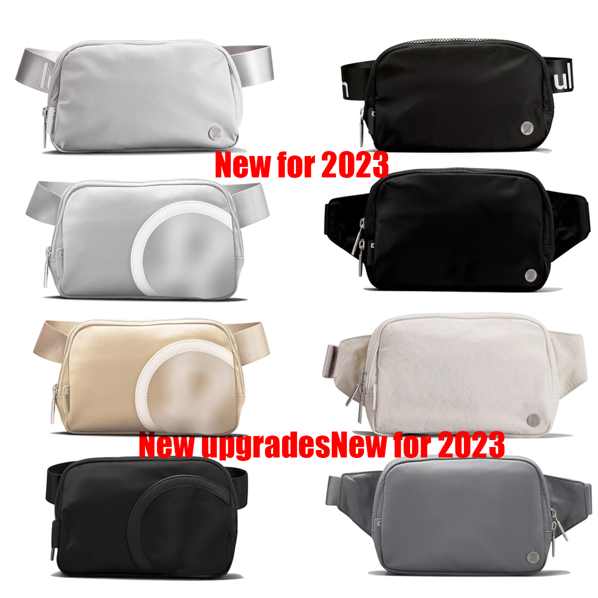 

lulu everywhere fleece chest belt Bag yoga sport lululemens womens lulul Crossbody Shoulder fanny pack portable Waist bum bags 2023New upgrade 2L wallets purse lul, New-nylon-white