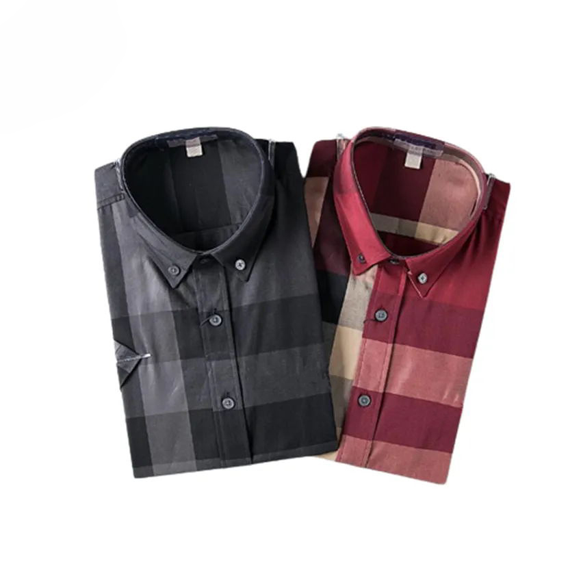 

designer Mens Dress Shirt casual Slim Silk T-shirt Long sleeve Casual business clothing plaid men asian szie xxl xxxxl 718812594, Customize