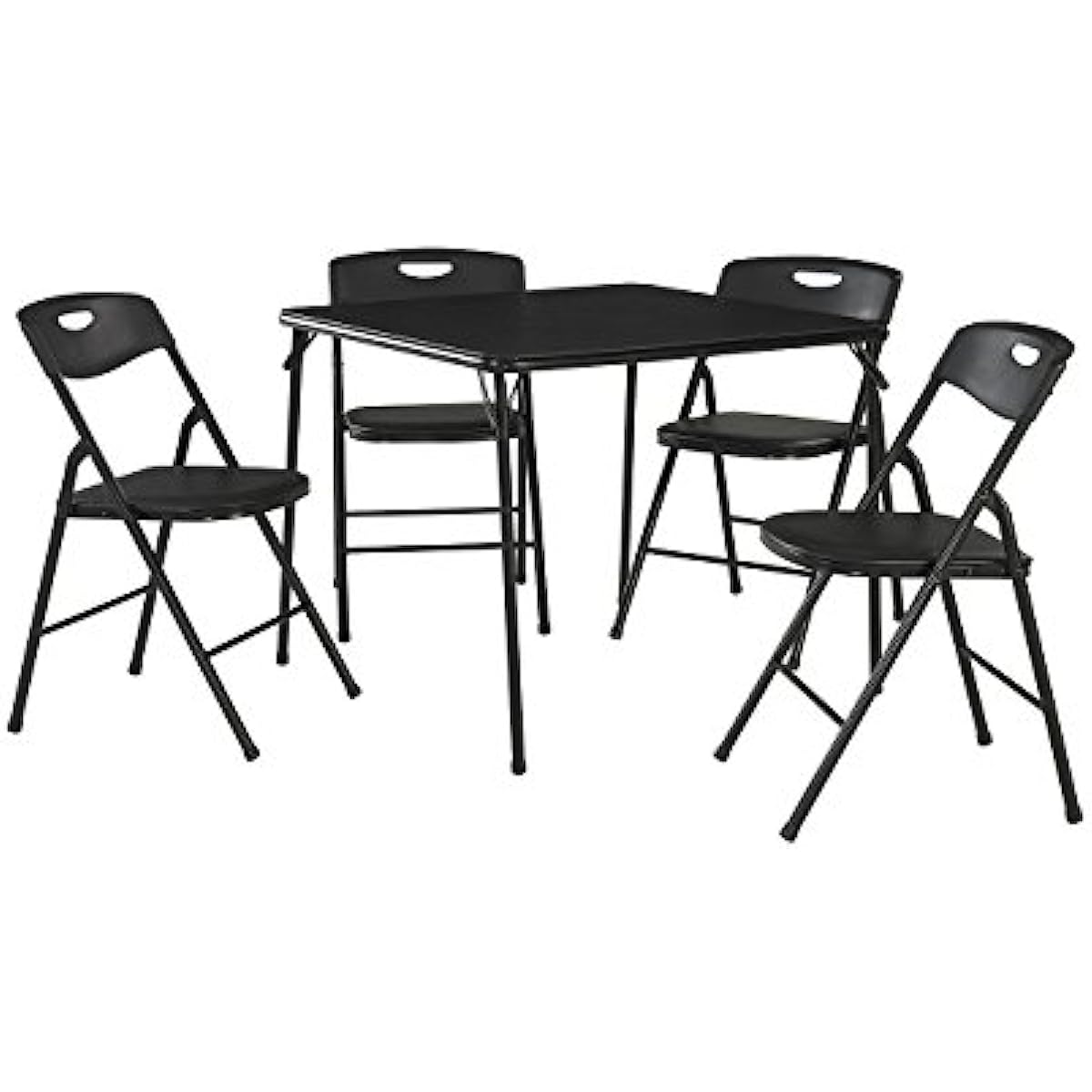 

COSCO 5 Piece Folding Table and Chair Set Black fold out chair
