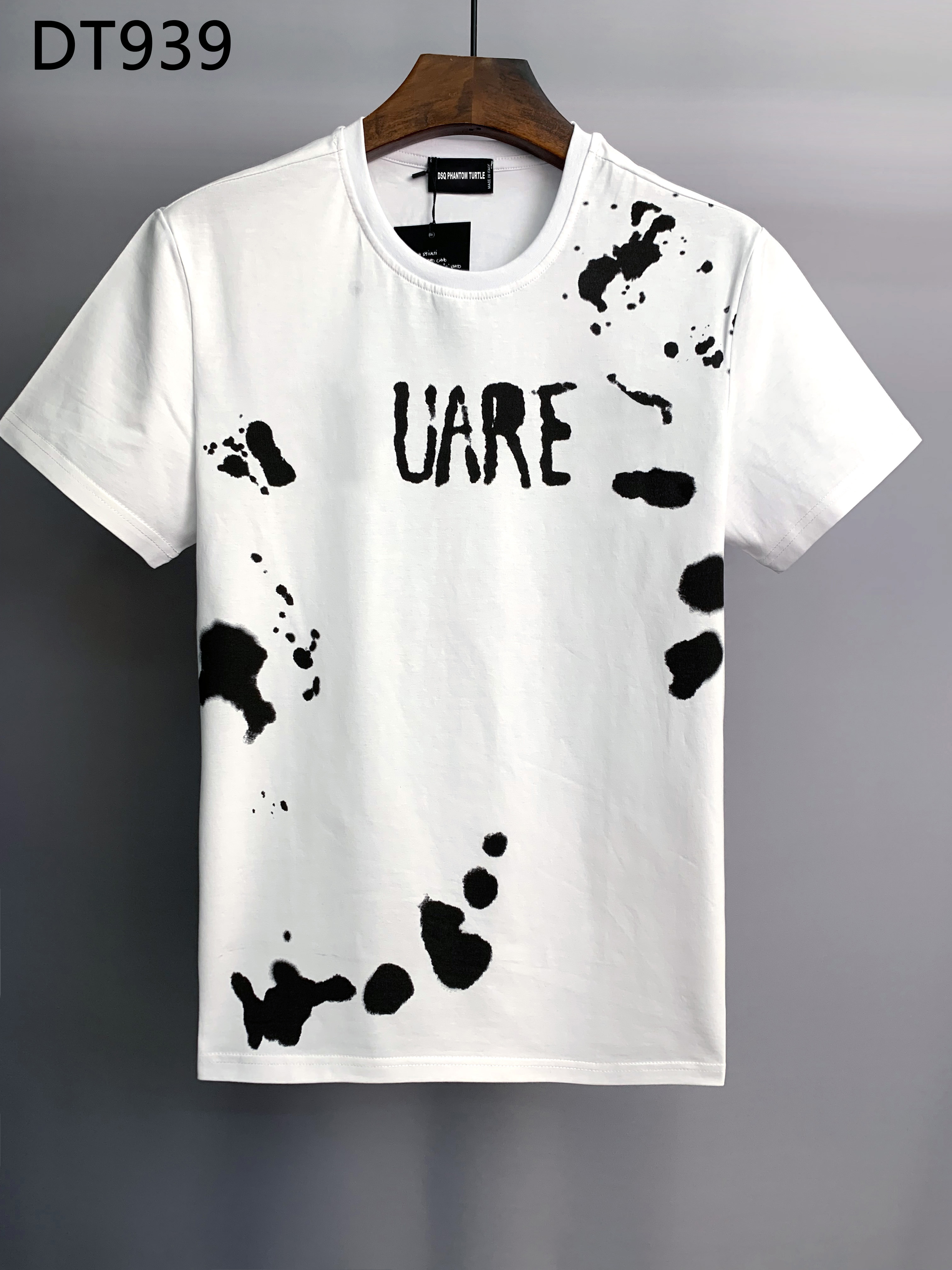 DSQ PHANTOM TURTLE Men's T-Shirts Mens Designer T Shirts Black White Back Cool T-shirt Men Summer Italian Fashion Casual Street T-shirt Tops Pl