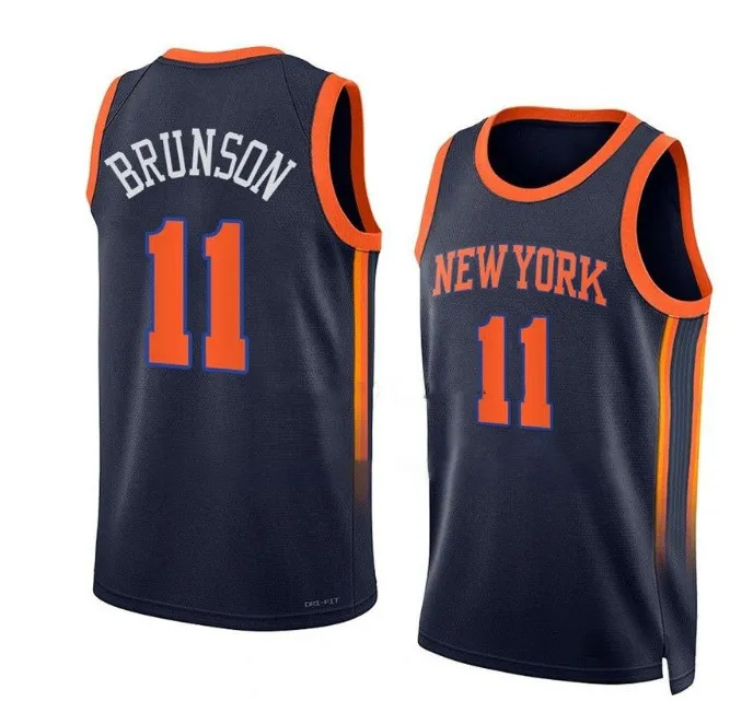 

Jalen Brunson Julius Randle Basketball Jerseys New Yorks Obi Toppin Knick Derrick Rose Toppin Quickley Josh Hart Mitchell Robinson Fournier City Custom Jersey, Colour 3