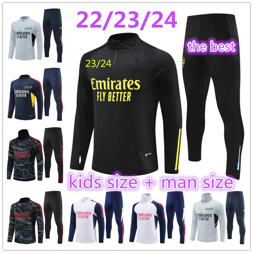 

22 23 24 arsen PEPE SAKA soccer adult tracksuit kids Gunners training suit ODEGAARD THOMAS TIERNEY SMITH ROWE 2022 2023 2024 Men child Kids kit set, 17