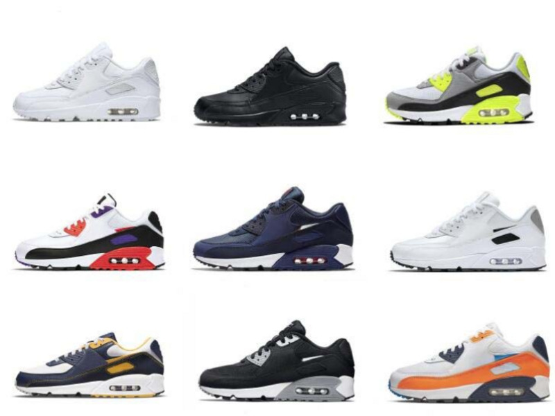 

classic Men womens Shoes Max 90 Men and women Running Shoes Black Red White Sports Trainer Air Cushion Surface Breathable Sports Shoes 36-46, Color 5