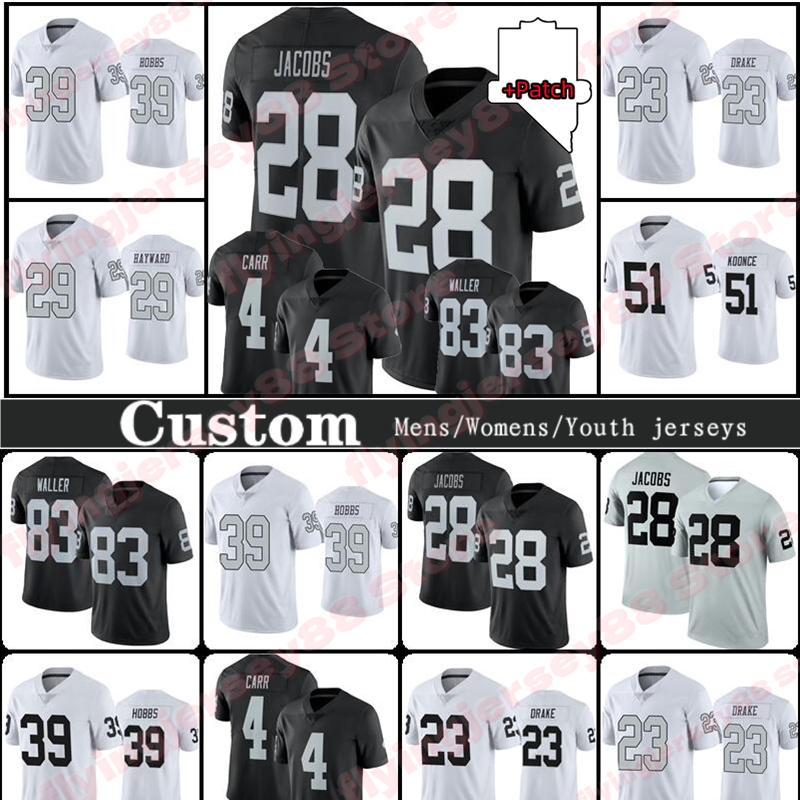 

10 Jimmy Garoppolo Raideres 17 Davante Adams Las Jersey Football Vega Josh Jacobs Maxx Crosby Johnathan Abram Chandler Jones Darren Waller Derek Carr Bo Jackson, Women;+patch (tu xi zhe)