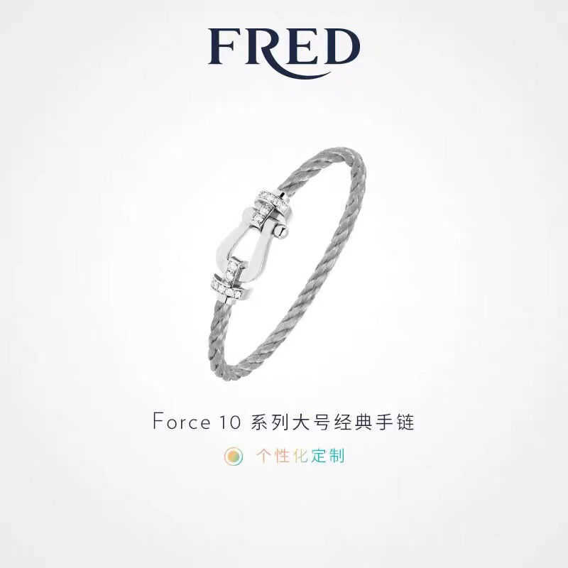 

Designer freds Bracelet Jewelry Fieden horseshoe buckle bracelet splay buckle bracelet Rose gold black rope full series set
