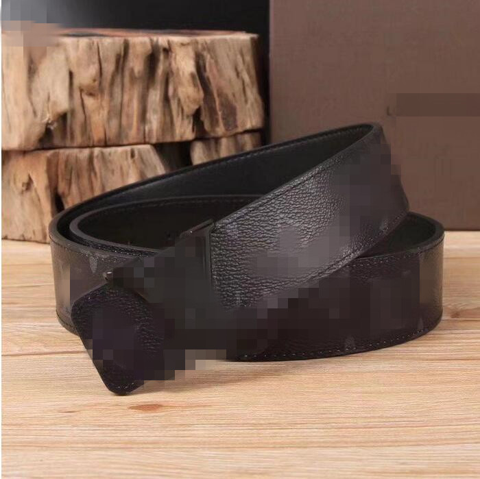 

Mens Designer Belt Men Great Quality Luxury Genuine Leather Fashion 's Belts Womens Belt Black Double GSmooth Buckle Waistband 105-125cm, As pic