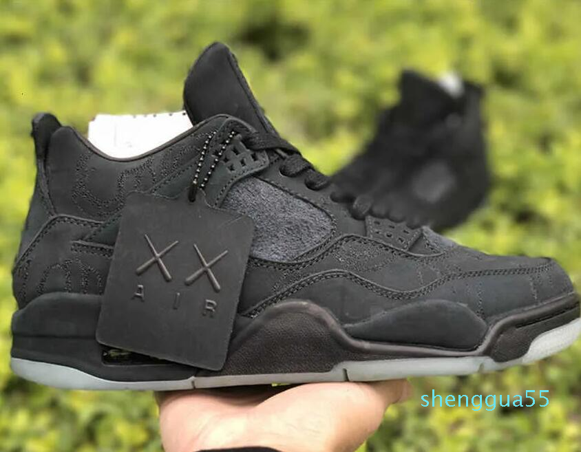 

Shoes Dr Release Authentic 4 Kaws Cool Grey White Black Glow in Dark Mens Outdoor Sports Sneakers Original 930155-003 03