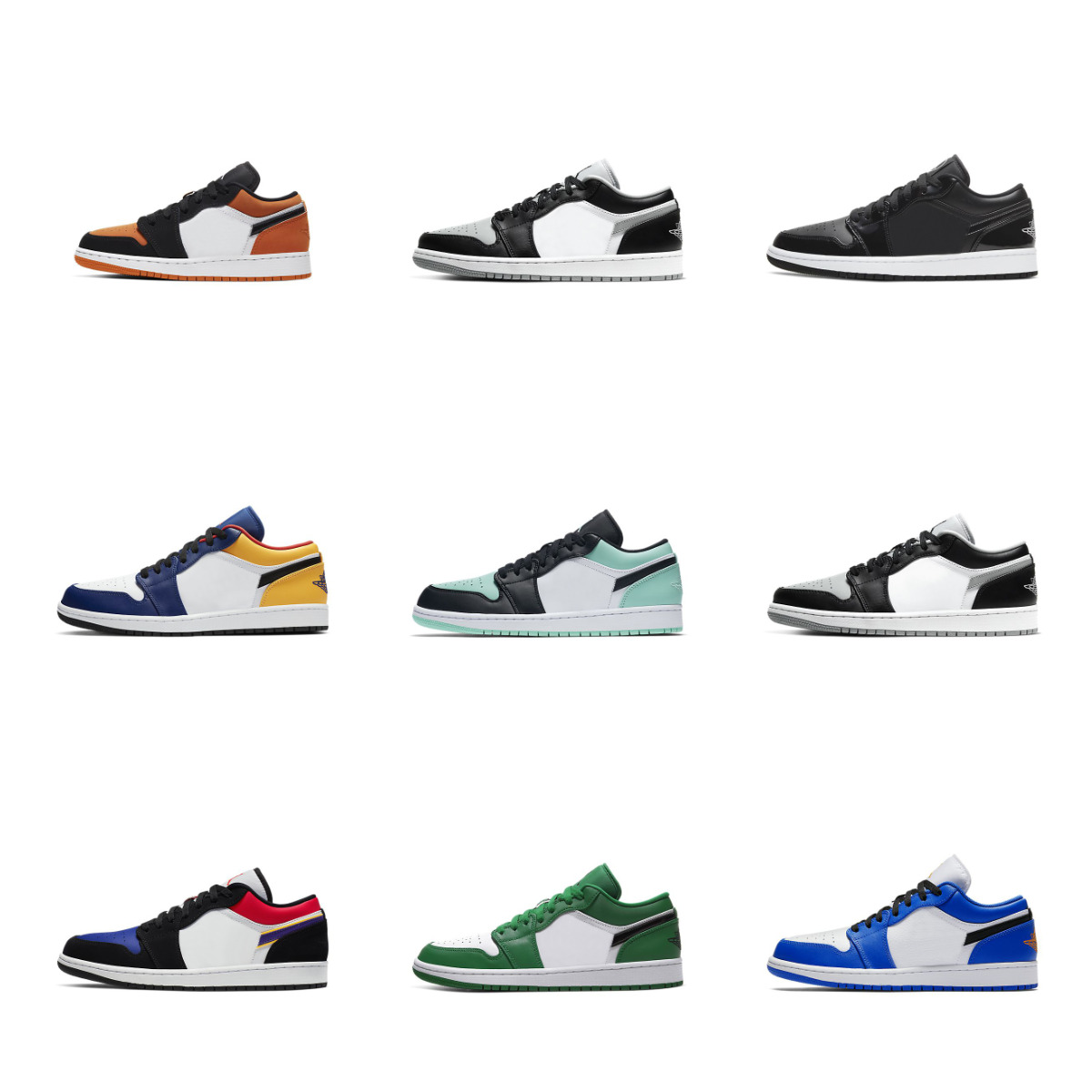 

Air Jumpman 1 Low Basketball Shoes for Men Jumpman Sneakers Women Electro Orange Obsidian UNC Hyper Royal University Blue Lucky Green Bred Patent Trainers Outdoor, Color 3