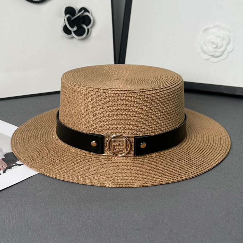 

Designer Hat Cap Women Men Hats Caps Straw Hat Fashion Hand Woven Bucket Hat Luxury Cap Wide Brim Sun Hats 4 Colors, 1#