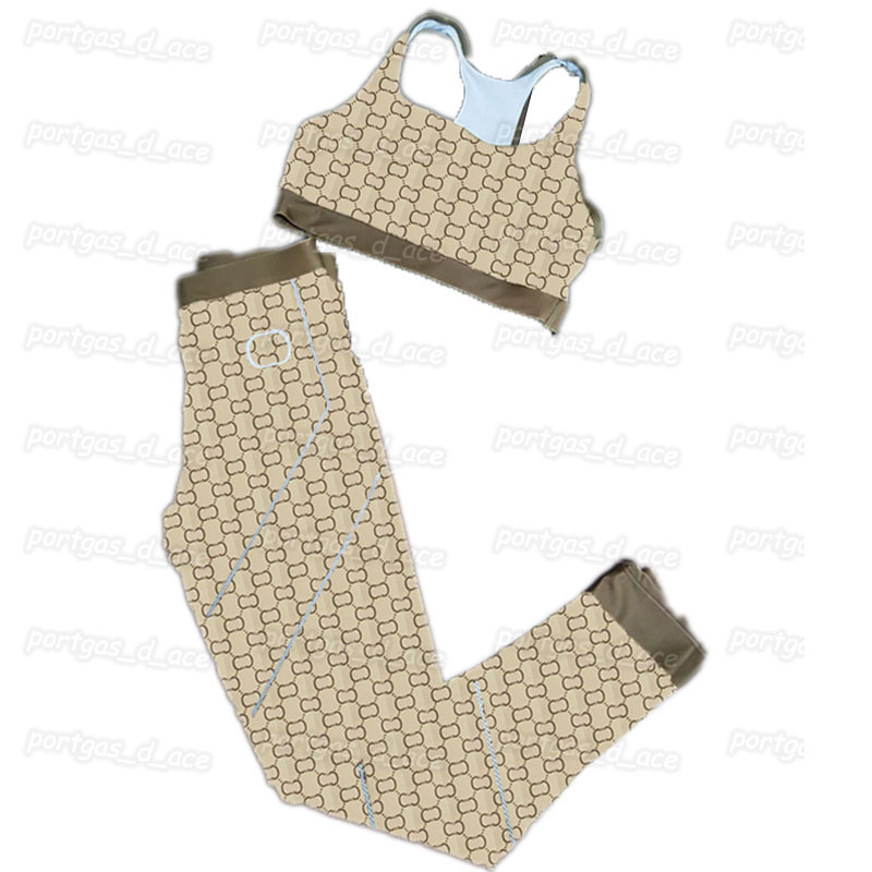 

Printed Women Tracksuits Split Cropped Lady Girl Yoga Set Sexy Sport Padded Gym Tank Tops Sportswear, With label