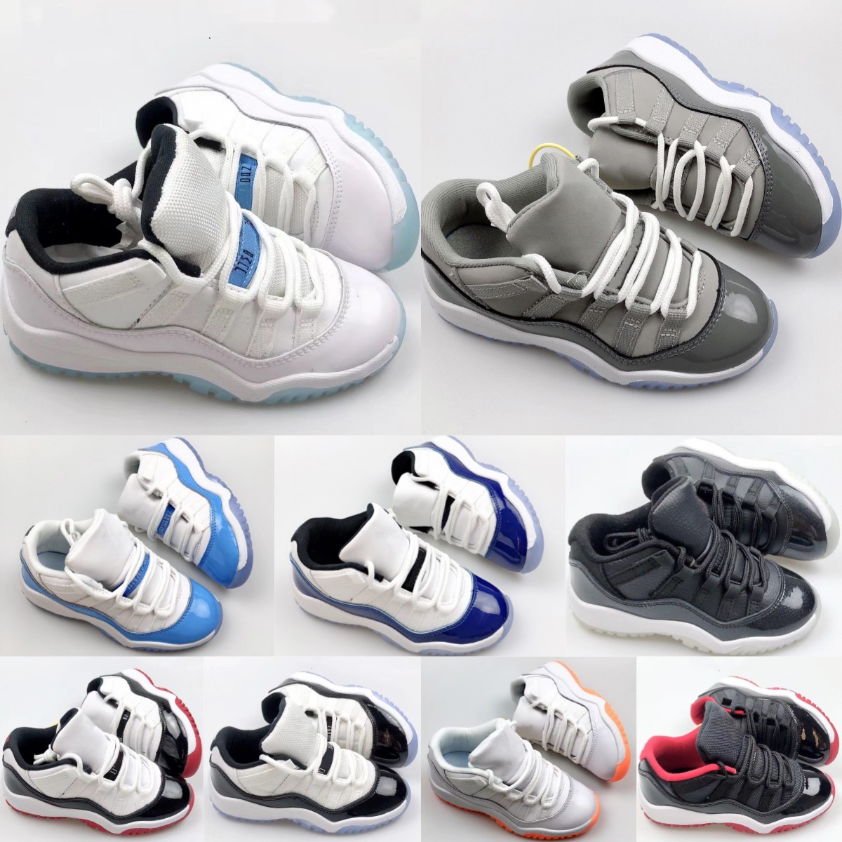 

kids shoes 11s basketball 11 Low Children sneakers Boys girls kid Runners youth toddlers Sport trainers Outdoor Athletic shoe black grey designer Running Sneaker