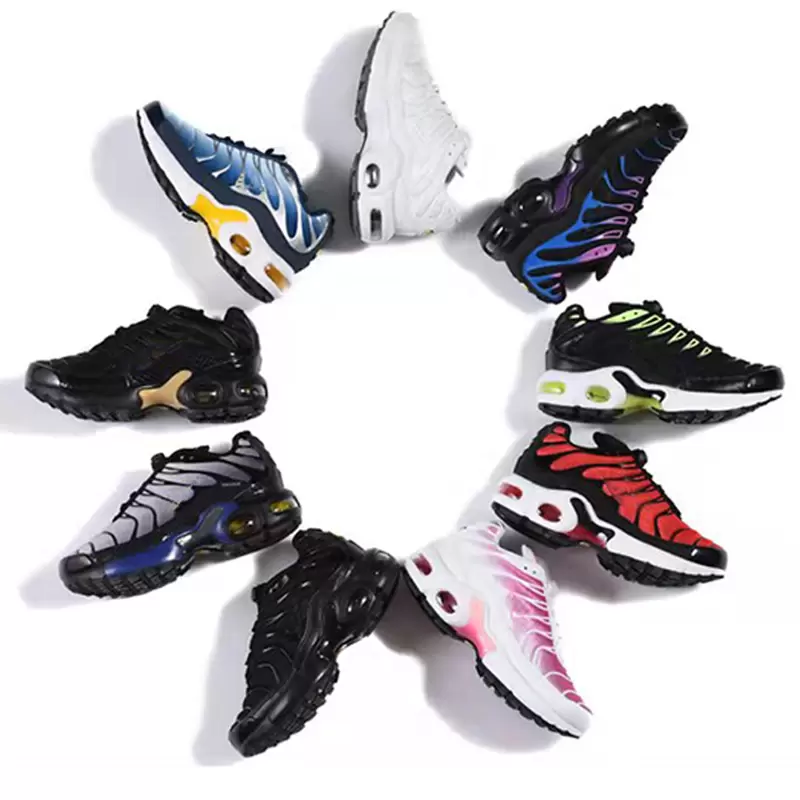 

Tn Plus Girl Boy kids Children Shoes Designer Athletic Outdoor Sneakers Triple White Black Gold Red Laser Blue Toddler girls boys kid Child