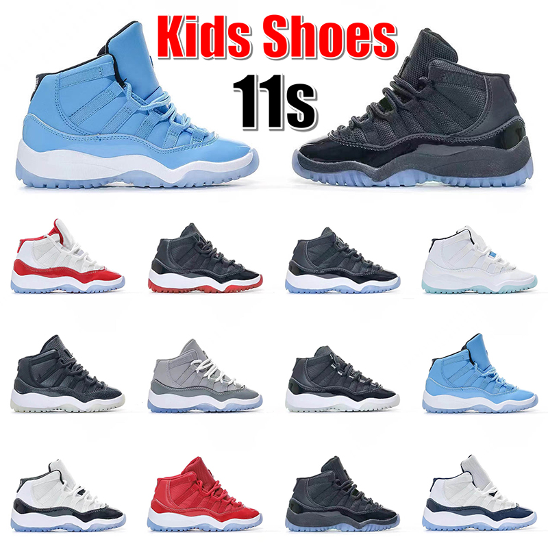 

Kids Shoes 11s Designer Basketball Shoes Jumpman 11 Youth Toddler Children Boys Gamma Blue Cherry Bred Space Jam Cool Grey Concord Baby Infants Sneakers With Box 25-35, A6 25th anniversary 25-35