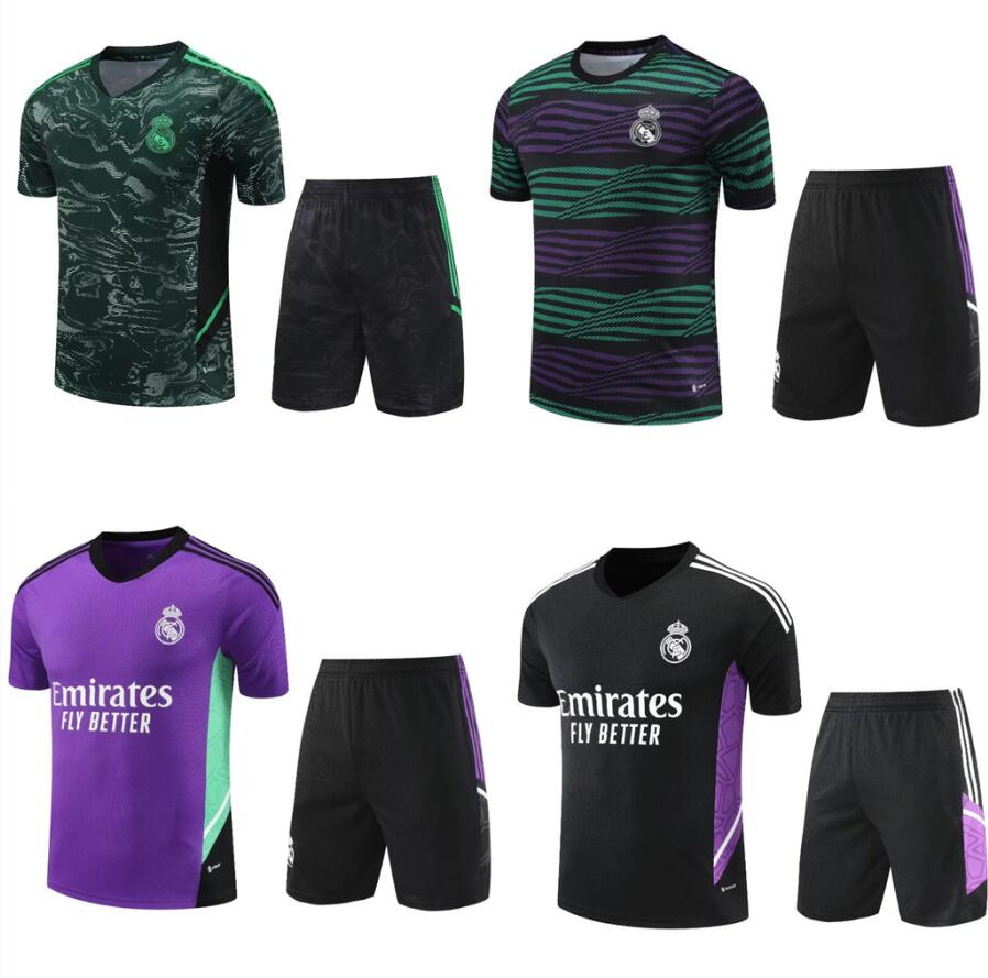 

22/23/24 Real Madrids vest Half short sleeve shorts kit Jerseys Football TRACKSUIT training suit MEN soccer chandal futbol HAZARD jogging Survetement Jerseys