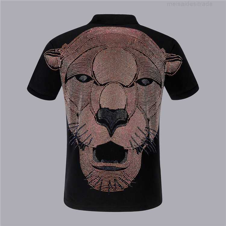 

Luxury Philippuep lein Philippuepe Brand Summer Short Sleeve Lapel t Personality Pp Drill Casual Men's Polo Shirt Desigers TRN3, Gray