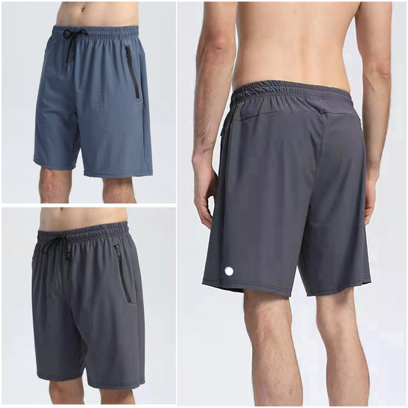 

LL-R314 Men's Shorts Yoga Outfit Men Pants Running Sport Loose Trainer Short Trousers Sportswear Gym Exercise Adult Fitness Wear Elastic Breathable, Dark grey