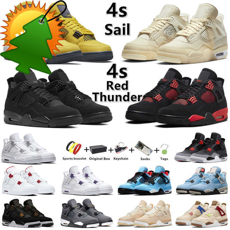 

4 Outdoors 4s men women Basketball Shoes Red Thunder Zen Master Black Cat Infrared Sail Lightning University Blue Taupe Haze White, Color#8