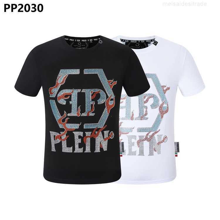 

Luxury Philippuep lein Trendy Philippuepe Pulan Pp Men's Short Sleeve T-shirt Diamond Letter Round Neck Desigers 729Z, Black6