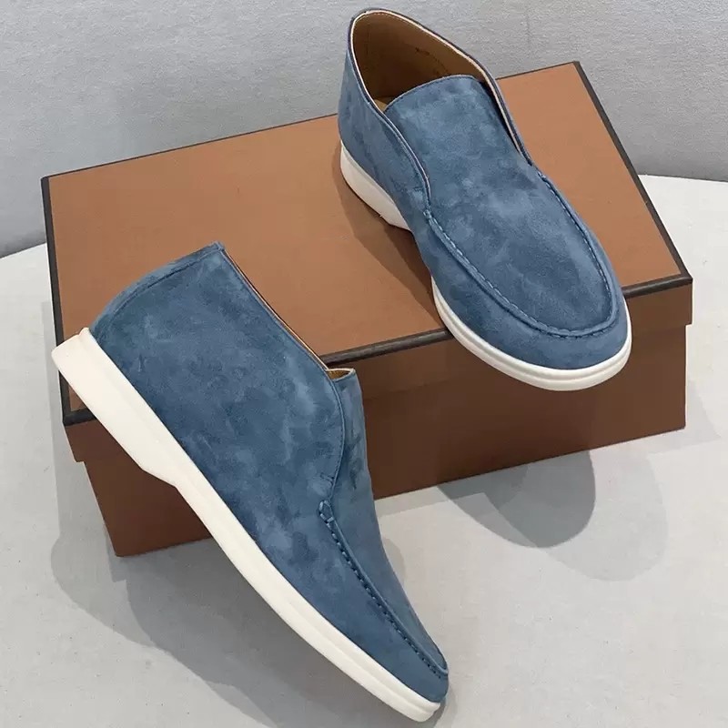

LP PIANA Open Walk Suede Sneaker Shoes Women leather couple casual shoe Men's Slip-On high top Walking Flats ankle boot Luxury Designer desert boots factory footwear