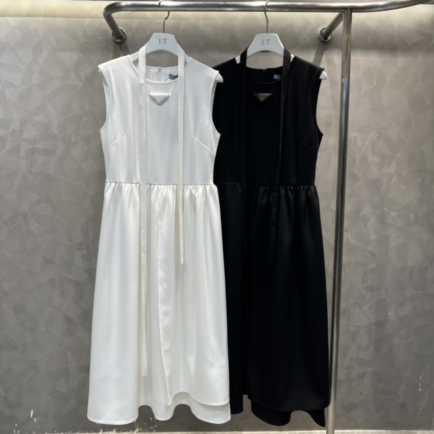 

Sashes Womens Dresses Sleeveless Ball Gown Summer Letter Party Dress Princess Dresses Highs Quality Girls Clothes SML, White