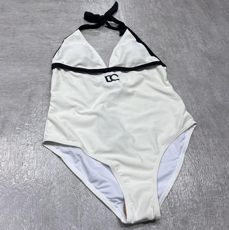 

Female Designer Swimwears Bodysuit Design Swimsuit Halter Bikini Sexy One Piece Swimsuits Swim Beachwear, White