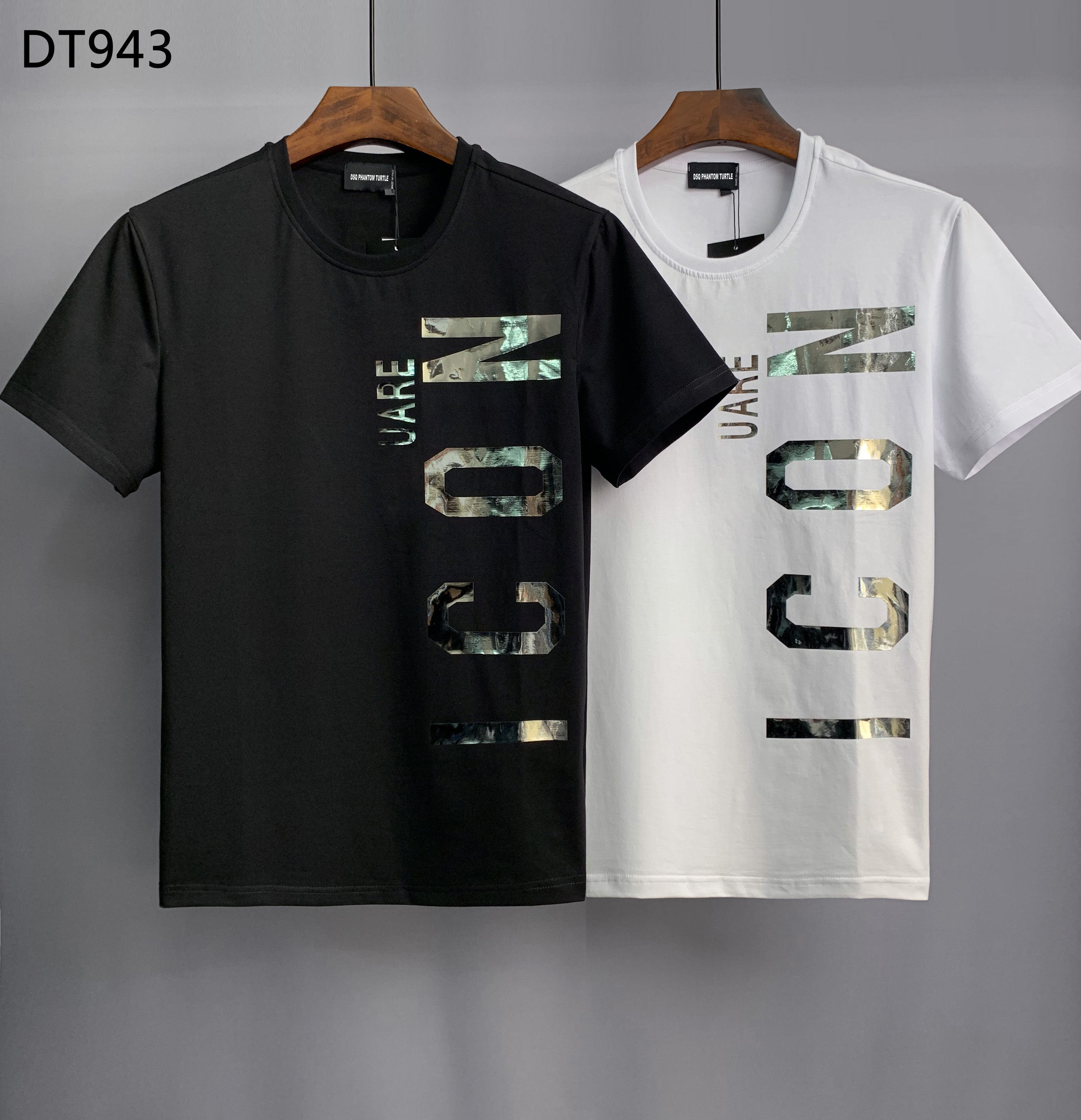 DSQ PHANTOM TURTLE Men's T-Shirts Mens Designer T Shirts Black White Back Cool T-shirt Men Summer Italian Fashion Casual Street T-shirt Tops Pl